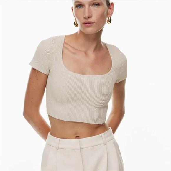 Babaton Ribbed Square Neck Top - Picture 3 of 4